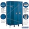 Salsbury Industries 1 Tier Metal Locker, 54"Wx78"Hx21"D, 3 Door, Blue, Unassembled 18-51361BL-U - alternate 3